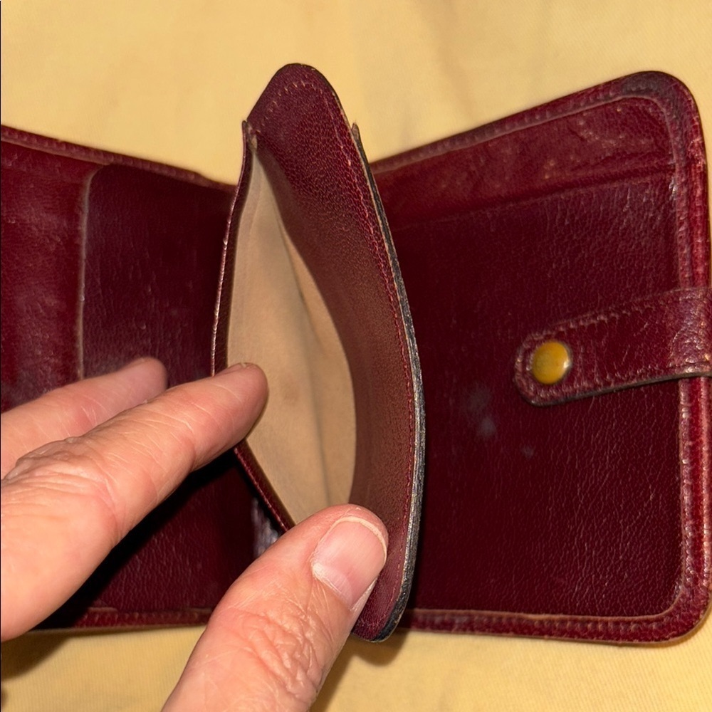Rare! Christian Dior Red Vintage Trotter Wallet Elegant Compact Design - Picture 7 of 16